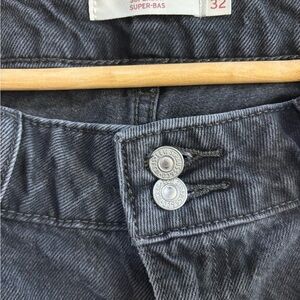 Levi's Black Wide Leg Low Rise Jeans